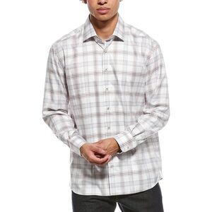 Eterna Mens  Twill Shirt, Tan